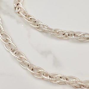 Vintage Silver Long Chain Necklace